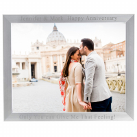 8" x 10" Personalized Wood Silver Finish Picture Frame